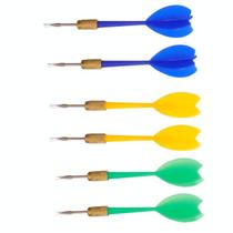 Kit 6 Dardos Ponta De Agulha Metal Profissional Reposição