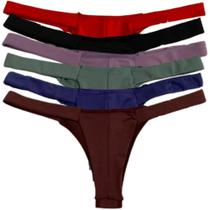 Kit 6 De Calcinha Feminina Tanga Fio Duplo Biquini Lingerie Tirinhas Moda Íntima Conforto Kit 6 De Calcinha Feminina Tanga Fio Duplo Biquini Lingerie Tirinhas Moda Íntima Conforto