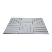 Kit 6 Deck modular plástico textura madeira para box piscina varanda - Trideck