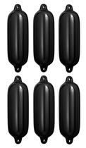 Kit 6 Defensa Inflável Polyform Preta G3 14,5X51,5 cm Lancha