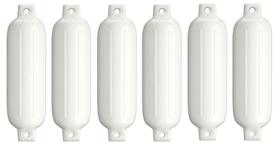 Kit 6 Defensa Inflável PVC Branca G1 8,9 X 33 Lancha Barco