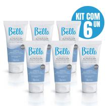 Kit 6 Depil Bella Creme Calmante Alfazulen Pós Depilação 50g