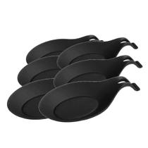 Kit 6 Descanso Apoio Colheres Utensílios Talheres Silicone