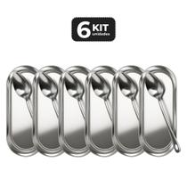 Kit 6 descanso de utensilios de inox - 25x10 cm Kit 6 descanso de utensilios de inox - 25x10 cm