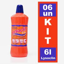 Kit 6 Desinfetante Multiuso 1 Litro Lysoclin Bruto