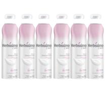 Kit 6 Desodorante Aerossol Herbíssimo Care Sem Álcool Hibisco 150Ml Dana