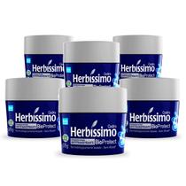 Kit 6 Desodorante Creme Herbíssimo BioProtect Masculino 55g
