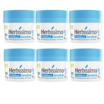 Kit 6 Desodorante Creme Sensitive Herbíssimo 55G - Dana Kit 6 Desodorante Creme Sensitive Herbíssimo 55G - Dana
