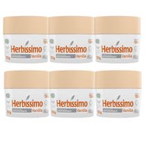 Kit 6 Desodorante Creme Vanilla Herbíssimo 55G - Dana Kit 6 Desodorante Creme Vanilla Herbíssimo 55G - Dana