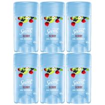 Kit 6 Desodorante em Gel Invisible Secret 45g Clear Berry Kit 6 Desodorante em Gel Invisible Secret 45g Clear Berry