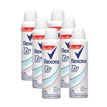 Kit 6 Desodorante Rexona Antitranspirante Aerossol Motionsense sem Perfume 150ml