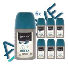kit 6 desodorante roll on ocean invisible men 50ml above off kit 6 desodorante roll on ocean invisible men 50ml above off