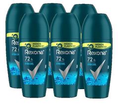 kit 6 Desodorante roll-on Xtra Cool 50ml Menta & Musk Rexona Men kit 6 Desodorante roll-on Xtra Cool 50ml Menta & Musk Rexona Men