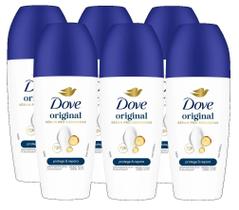 kit 6 Desodorante Rollon Antitranspirante Dove Original 50ML kit 6 Desodorante Rollon Antitranspirante Dove Original 50ML
