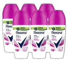 kit 6 Desodorante Rollon Rexona Active Emotion 50ML kit 6 Desodorante Rollon Rexona Active Emotion 50ML