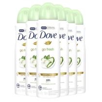Kit 6 Desodorantes Aerosol Dove Go Fresh Pepino E Chá Verde 150ml Kit 6 Desodorantes Aerosol Dove Go Fresh Pepino E Chá Verde 150ml