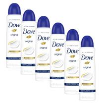 Kit 6 Desodorantes Dove Antitranspirante Aerossol Original 150ml