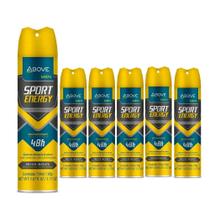 Kit 6 Desodorantes Masculinos Antitranspirante Sport Energy Men Above 150ml