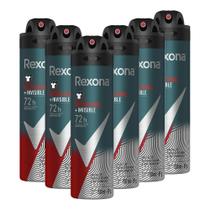 Kit 6 Desodorantes Rexona Men Motionsense Antitranspirante Aerossol Antibacterial e Invisible 150ml Kit 6 Desodorantes Rexona Men Motionsense Antitranspirante Aerossol Antibacterial e Invisible 150ml