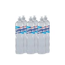 Kit 6 Detergente Anti Odor Cristal Limpol Bombril 500Ml