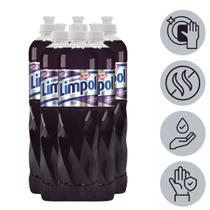 Kit 6 Detergente Liquido Jabuticaba Limpol Bombril 500ml