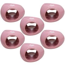 Kit 6 Difusor Rechaud Oval P/ Óleos Essenc E Wax Melts Rosa