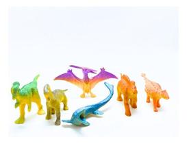 Kit 6 Dinossauros Brinquedo Miniatura T-rex Play Set Animal Kit 6 Dinossauros Brinquedo Miniatura T-rex Play Set Animal