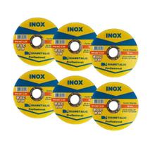 Kit 6 Disco Corte Rápido Fino Aço Inox 115x22mm Diametalic Kit 6 Disco Corte Rápido Fino Aço Inox 115x22mm Diametalic