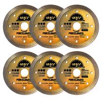 Kit 6 Disco Corte Turbo P/ Porcelanato Premium 110x20mm Matz
