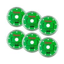 Kit 6 Disco de Corte Diamantado Turbo Eco 110x20mm 4.3/8''