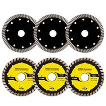 Kit 6 Disco Serra Circular Lâmina 110mm Mármore Concreto