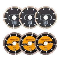 Kit 6 Disco Serra Circular Lâmina Mármore Concreto 115mm Kit 6 Disco Serra Circular Lâmina Mármore Concreto 115mm