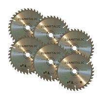 Kit 6 Disco Serra Para Madeira 180mm 7.1/4'' 36 Dentes