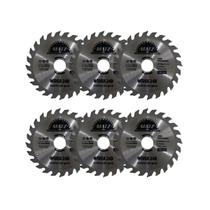 Kit 6 Disco Serra Wídea Madeira 24 Dentes 110mm x 20mm Matz
