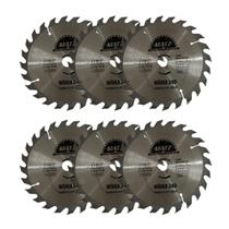 Kit 6 Disco Serra Wídea Madeira 24 Dentes 180Mm X 20Mm Matz