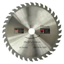 Kit 6 Discos De Serra Circular Com 40 Dentes 4-1/2" 115mm Para Madeira