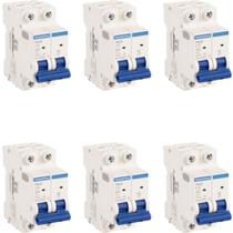 Kit 6 Disjuntor 10A Bipolar Tramontina TDJ3 Curva C 3kA Kit 6 Disjuntor 10A Bipolar Tramontina TDJ3 Curva C 3kA