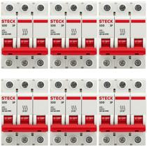 Kit 6 Disjuntor 4A SD63 3P Curva C 3KA SDD63C04 Steck