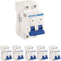 Kit 6 Disjuntor 6A Bipolar Tramontina TDJ3 Curva C 3kA