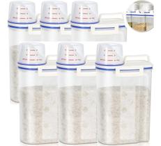 Kit 6 Dispenser Organizador Pote Hermético Porta Sabão 2 Litros Com Copo Dosador Kit 6 Dispenser Organizador Pote Hermético Porta Sabão 2 Litros Com Copo Dosador