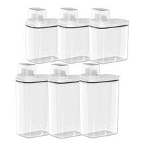 Kit 6 Dispensers para Lavanderia 1,5 L e 2,3 L Organizadores de Sabão/Amaciante Flow Ou