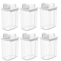 Kit 6 Dispensers Porta Sabão Amaciante Detergente 3,9L Coza Medidor New Retro Lavanderia Kit 6 Dispensers Porta Sabão Amaciante Detergente 3,9L Coza Medidor New Retro Lavanderia