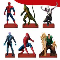Kit 6 Displays de Mesa 30cm MDF 3mm - Homem Aranha