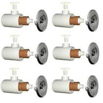 Kit 6 dispositivos aspiração hidromassagem pratic inox 50mm