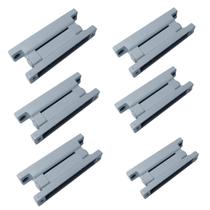 Kit 6 Dobradiça Grande 113mm S Mola Cinza Geladeiras Frezzer