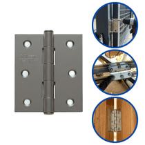 Kit 6 Dobradiça Pesada 3x2.1/2 Polegadas Polida Reforçada Para Serralheria Portão Madeira Metal Kit 6 Dobradiça Pesada 3x2.1/2 Polegadas Polida Reforçada Para Serralheria Portão Madeira Metal