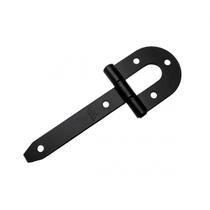 Kit 6 Dobradiça Porteira Ferradura 5" Preta - Loth