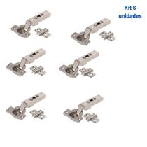 Kit 6 Dobradiças Blum Clip Reta 107 75s1550cb+ Calço