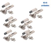 Kit 6 Dobradiças Blum Clip Reta 75s1550cb+ Calço +Blumotion