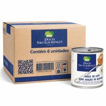 Kit 6 Doce de Leite Diet S LOURENCO Zero Ad.Açucar 345g